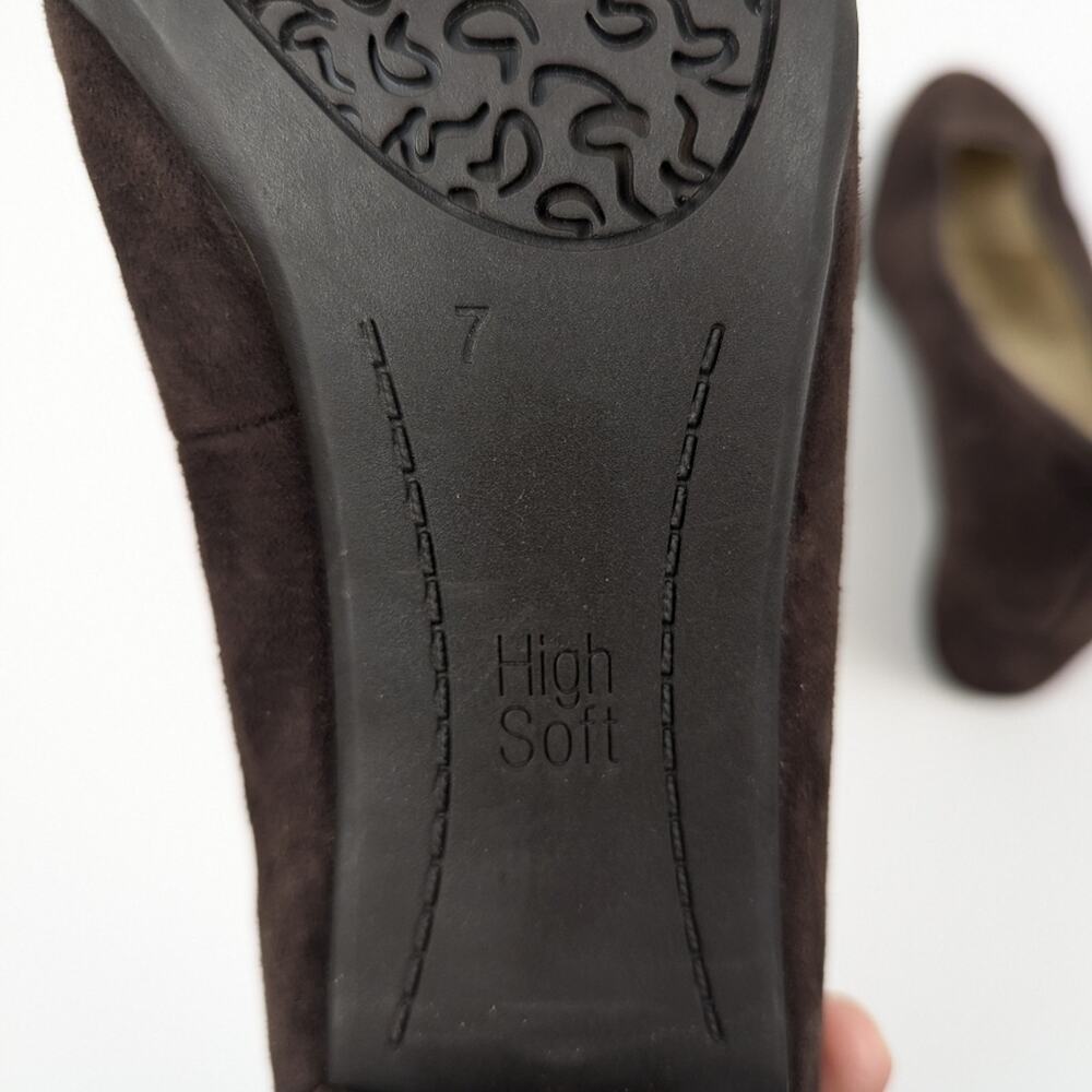 Ara Brown Suede Leather Kendall Heeled Pump Size 7 - Picture 10 of 10